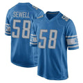 Parkc D.Lions #58 Penei Sewell Player Blue Home Game Stitched Jerseys