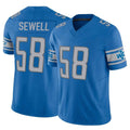 Parkc D.Lions #58 Penei Sewell Player Blue Vapor F.U.S.E. Limited Home Game Stitched Jerseys