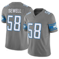Parkc D.Lions #58 Penei Sewell Player Gray Vapor F.U.S.E. Limited Home Game Stitched Jerseys