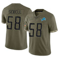Parkc D.Lions #58 Penei Sewell Player Olive Salute To Service Limited Stitched Jerseys