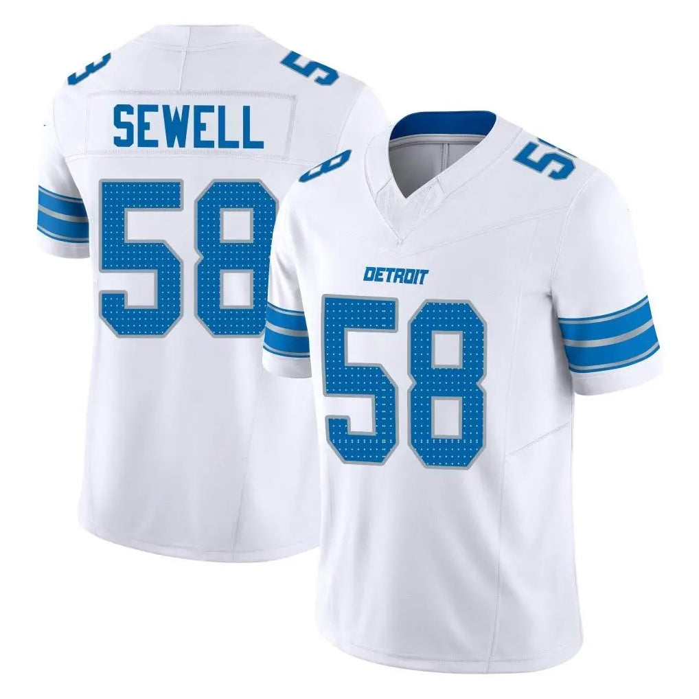 Parkc D.Lions #58 Penei Sewell Player White Limited Vapor F.U.S.E. Alternate Home Game Stitched Jerseys