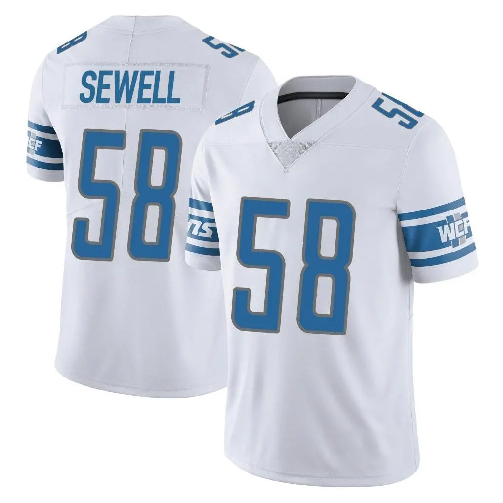 Parkc D.Lions #58 Penei Sewell Player White Limited Vapor Untouchable Home Game Stitched Jerseys