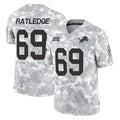 Parkc D.Lions #69 Tate Ratledge Player Arctic Camo Salute To Service Limited Stitched Jerseys