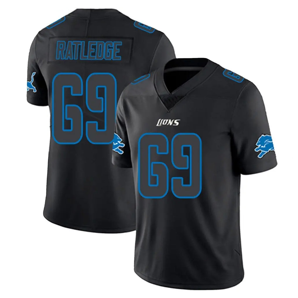 Parkc D.Lions #69 Tate Ratledge Player Black Impact Limited Home Game Stitched Jerseys
