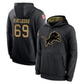Parkc D.Lions #69 Tate Ratledge Player Black Salute to Service Hoodies Limited Game Stitched Jerseys