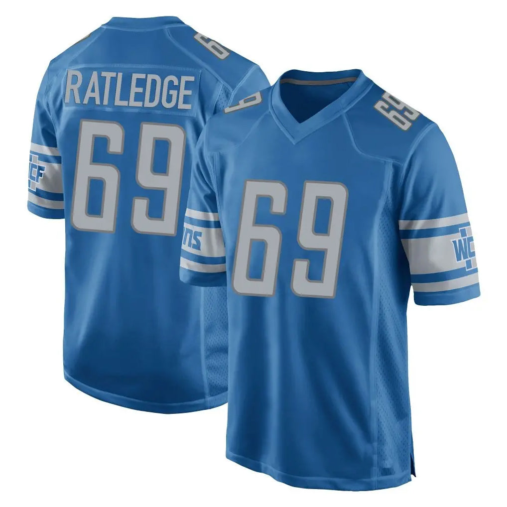 Parkc D.Lions #69 Tate Ratledge Player Blue Home Game Stitched Jerseys
