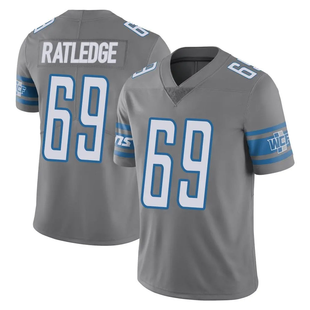 Parkc D.Lions #69 Tate Ratledge Player Gray Vapor Untouchable Limited Home Game Stitched Jerseys