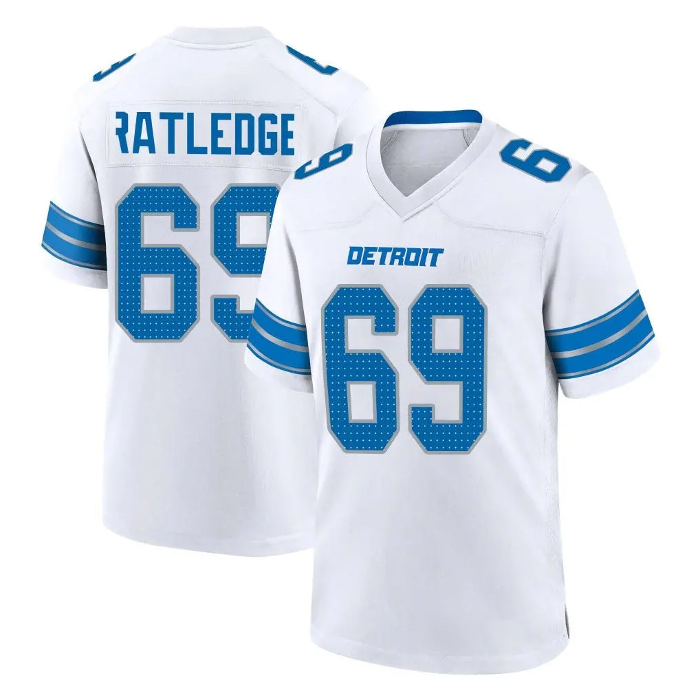 Parkc D.Lions #69 Tate Ratledge Player White Alternate Home Game Stitched Jerseys