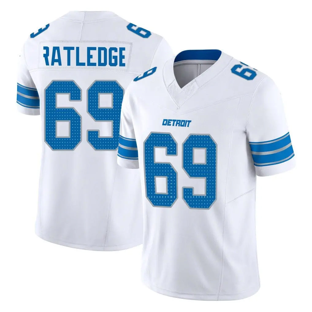 Parkc D.Lions #69 Tate Ratledge Player White Limited Vapor F.U.S.E. Alternate Home Game Stitched Jerseys
