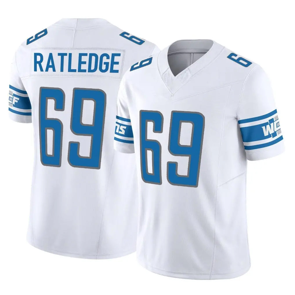 Parkc D.Lions #69 Tate Ratledge Player White Vapor F.U.S.E. Limited Home Game Stitched Jerseys