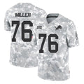 Parkc D.Lions #76 Blake Miller Player Arctic Camo Salute To Service Limited Stitched Jerseys