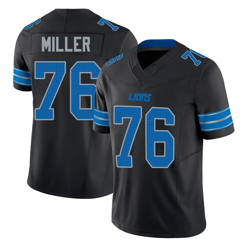 Parkc D.Lions #76 Blake Miller Player Black Alternate Vapor F.U.S.E. Limited Home Game Stitched Jerseys
