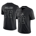 Parkc D.Lions #76 Blake Miller Player Black Reflective Limited Home Game Stitched Jerseys