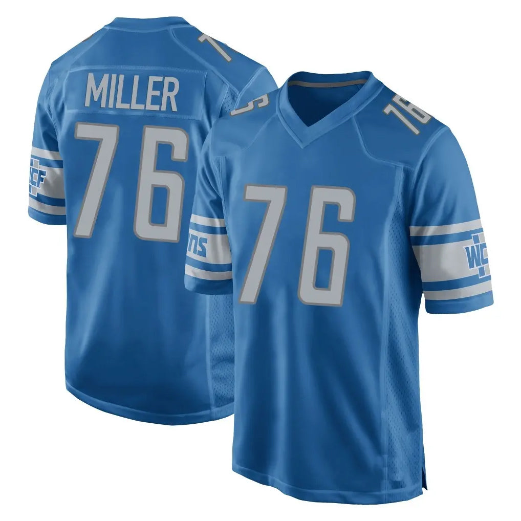 Parkc D.Lions #76 Blake Miller Player Blue Home Game Stitched Jerseys