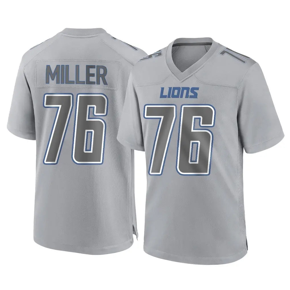 Parkc D.Lions #76 Blake Miller Player Gray Atmosphere Fashion Home Game Stitched Jerseys