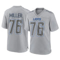 Parkc D.Lions #76 Blake Miller Player Gray Atmosphere Fashion Home Game Stitched Jerseys