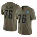Parkc D.Lions #76 Blake Miller Player Olive Salute To Service Limited Stitched Jerseys