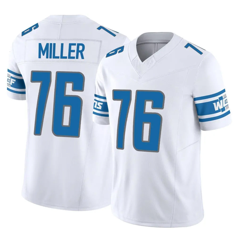 Parkc D.Lions #76 Blake Miller Player White Vapor F.U.S.E. Limited Home Game Stitched Jerseys
