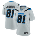 Parkc D.Lions #81 Calvin Johnson Silver 2026 Rivalries Collection Game Stitched Jerseys