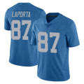 Parkc D.Lions #87 Sam LaPorta Player Blue Limited Throwback Vapor Untouchable Stitched Jerseys