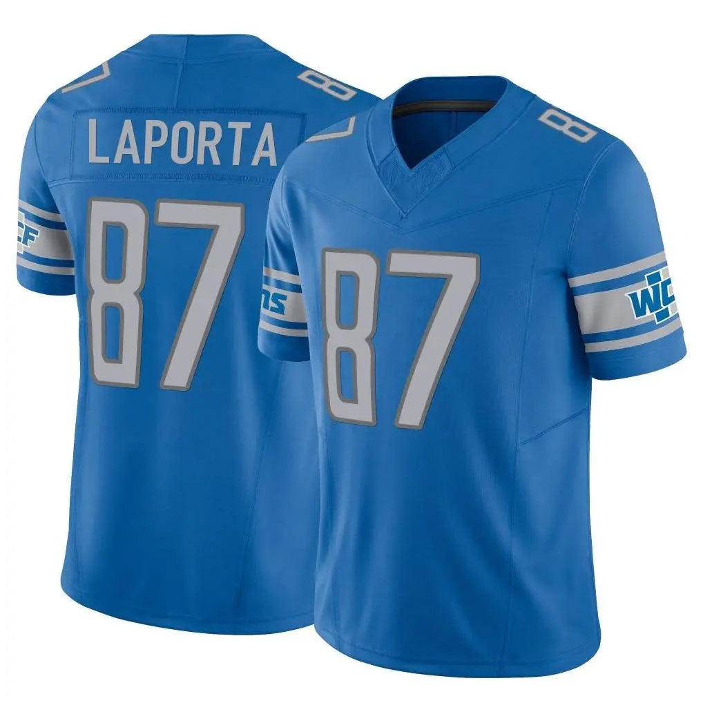 Parkc D.Lions #87 Sam LaPorta Player Blue Vapor F.U.S.E. Limited Home Game Stitched Jerseys