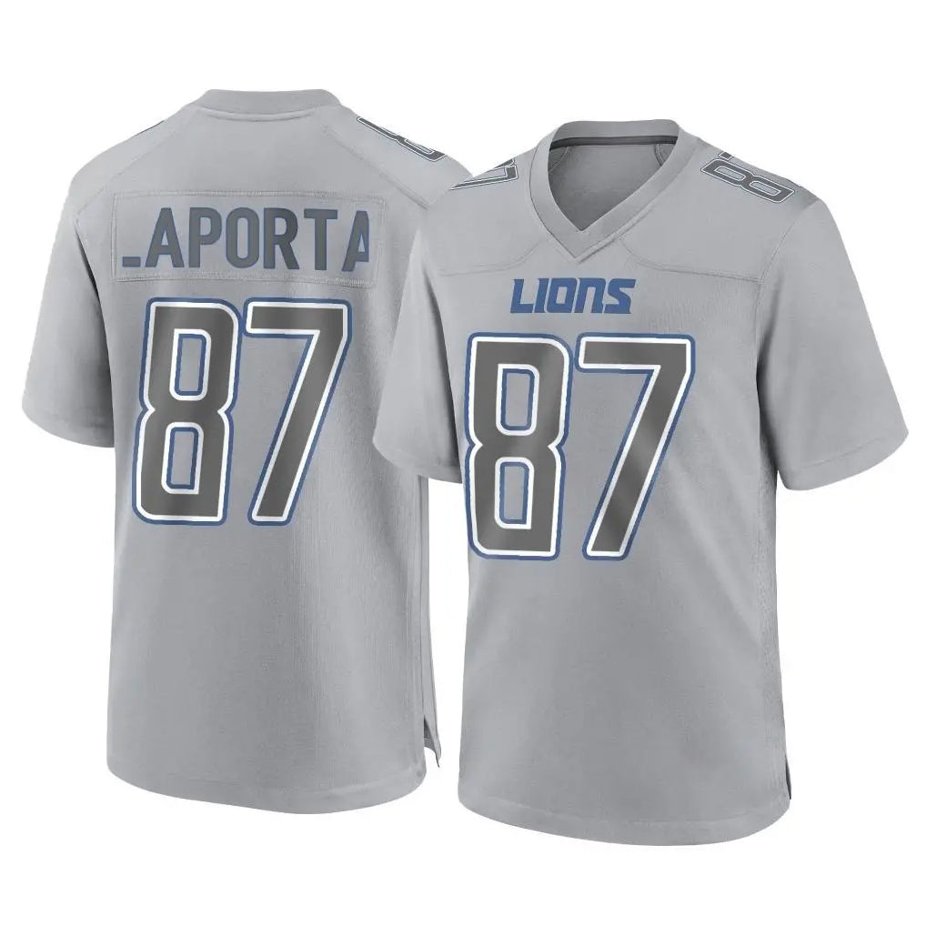 Parkc D.Lions #87 Sam LaPorta Player Gray Atmosphere Fashion Home Game Stitched Jerseys