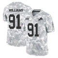 Parkc D.Lions #91 Tyleik Williams Player Arctic Camo Salute To Service Limited Stitched Jerseys