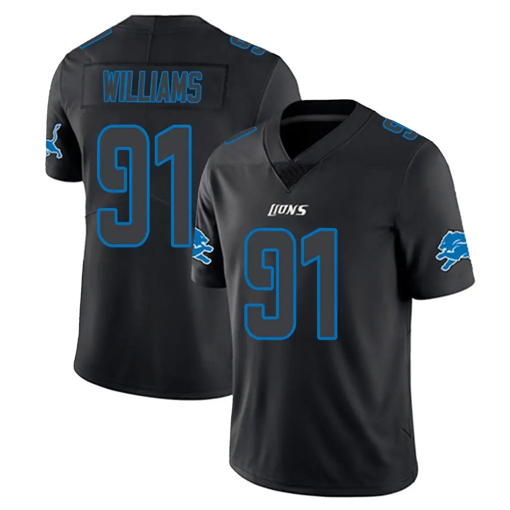 Parkc D.Lions #91 Tyleik Williams Player Black Impact Limited Home Game Stitched Jerseys