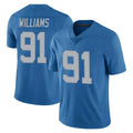 Parkc D.Lions #91 Tyleik Williams Player Blue Limited Throwback Vapor Untouchable Stitched Jerseys