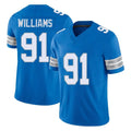 Parkc D.Lions #91 Tyleik Williams Player Blue Limited Vapor F.U.S.E. Alternate Home Game Stitched Jerseys