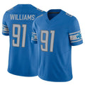Parkc D.Lions #91 Tyleik Williams Player Blue Vapor F.U.S.E. Limited Home Game Stitched Jerseys