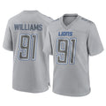 Parkc D.Lions #91 Tyleik Williams Player Gray Atmosphere Fashion Home Game Stitched Jerseys