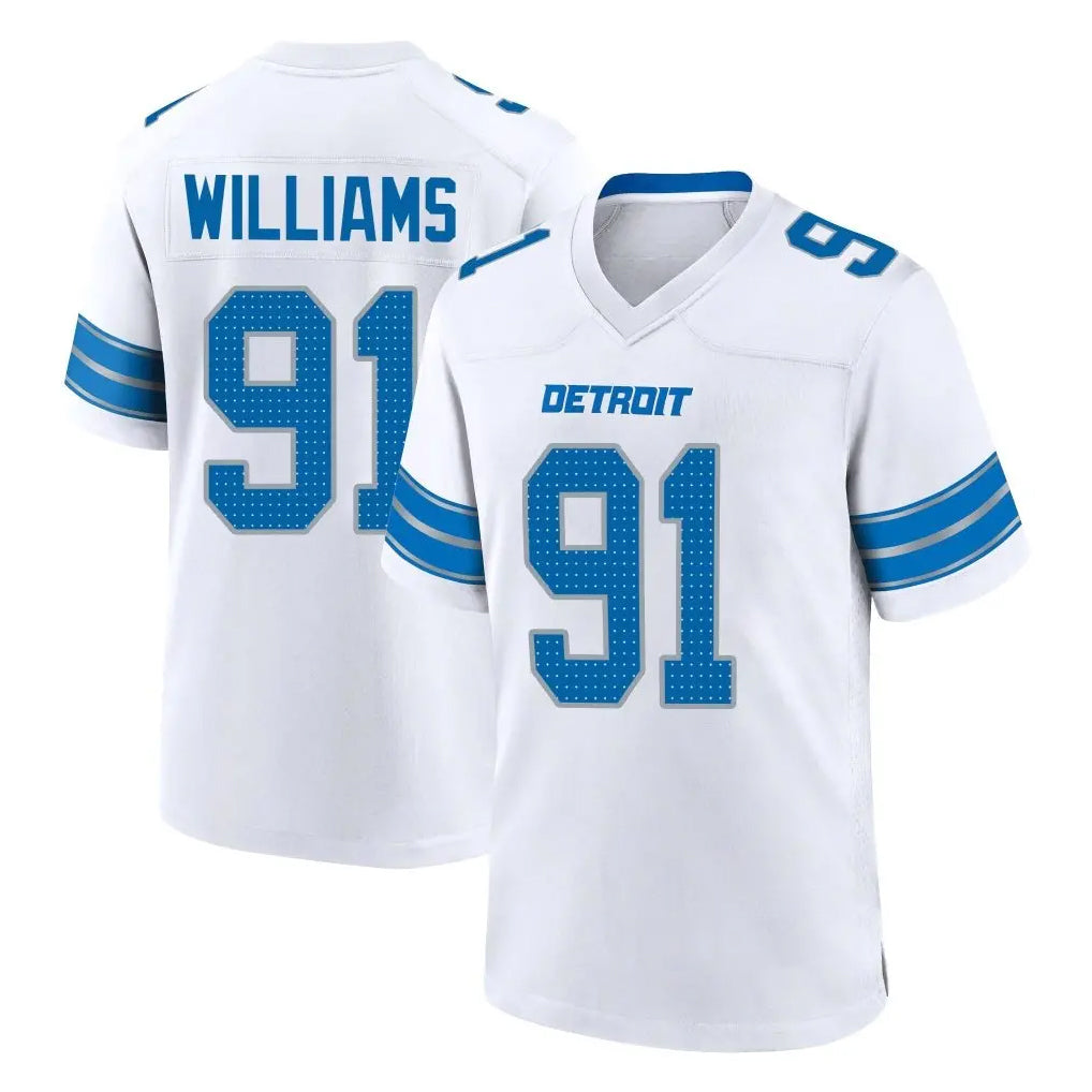 Parkc D.Lions #91 Tyleik Williams Player White Alternate Home Game Stitched Jerseys