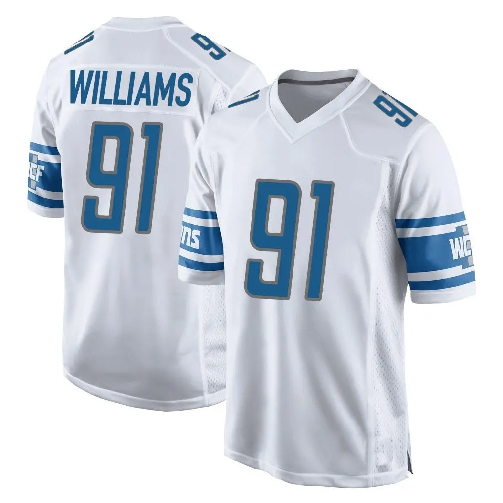Parkc D.Lions #91 Tyleik Williams Player White Home Game Stitched Jerseys