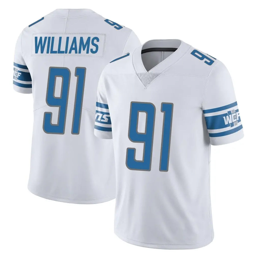 Parkc D.Lions #91 Tyleik Williams Player White Limited Vapor Untouchable Home Game Stitched Jerseys