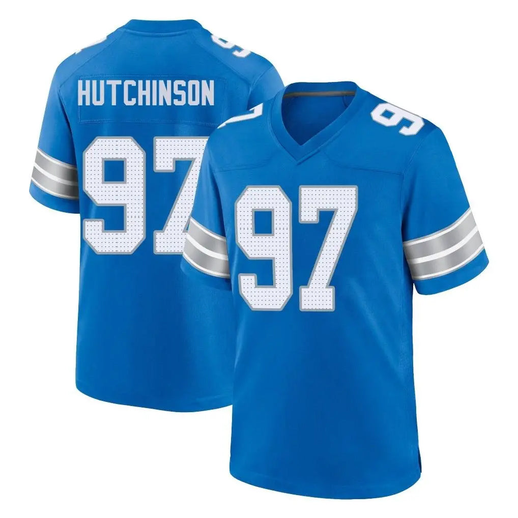 Parkc D.Lions #97 Aidan Hutchinson Gibbs Player Blue Alternate Home Game Stitched Jerseys