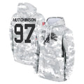 Parkc D.Lions #97 Aidan Hutchinson Player Arctic Camo Salute to Service Hoodies Limited Game Stitched Jerseys