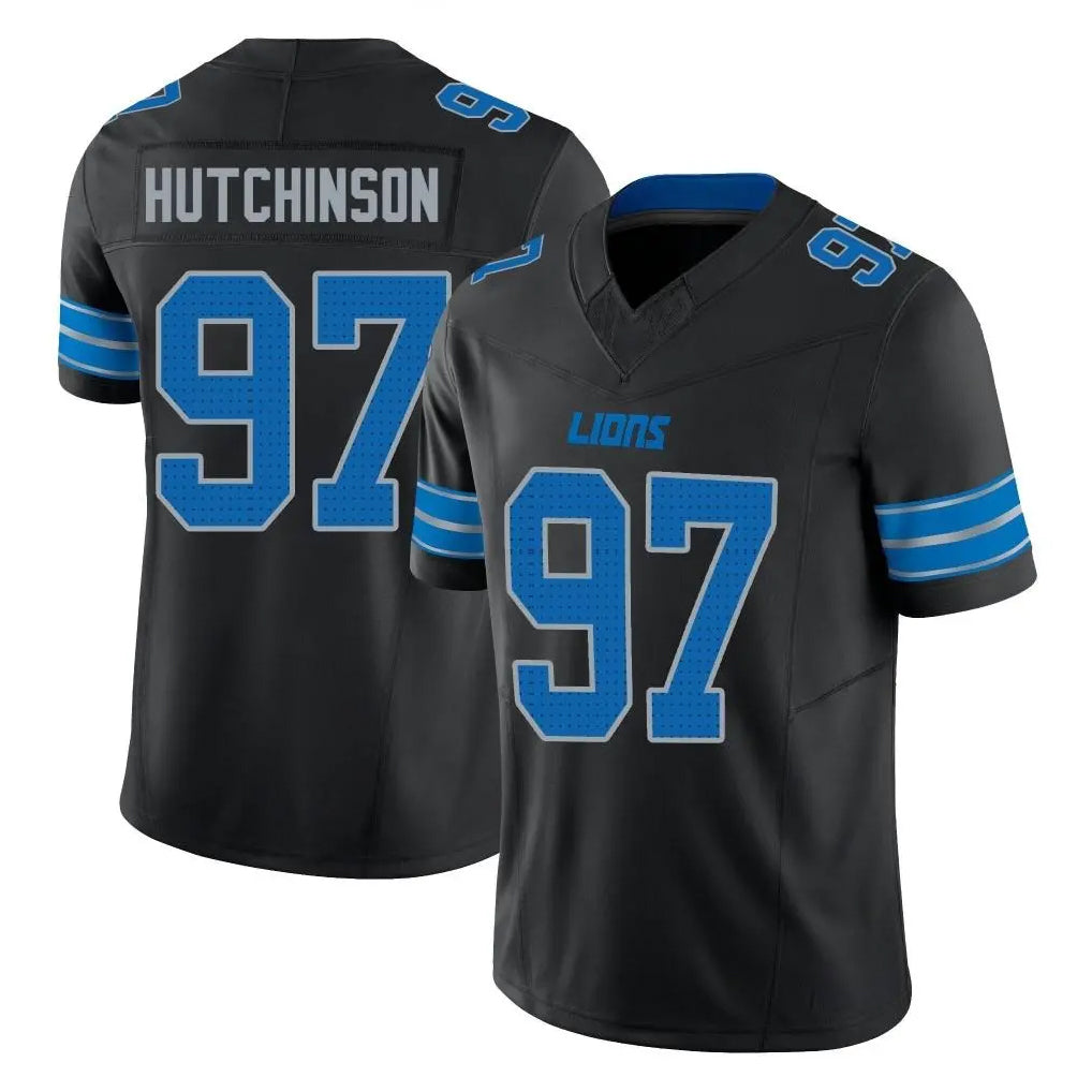Parkc D.Lions #97 Aidan Hutchinson Player Black Alternate Vapor F.U.S.E. Limited Home Game Stitched Jerseys