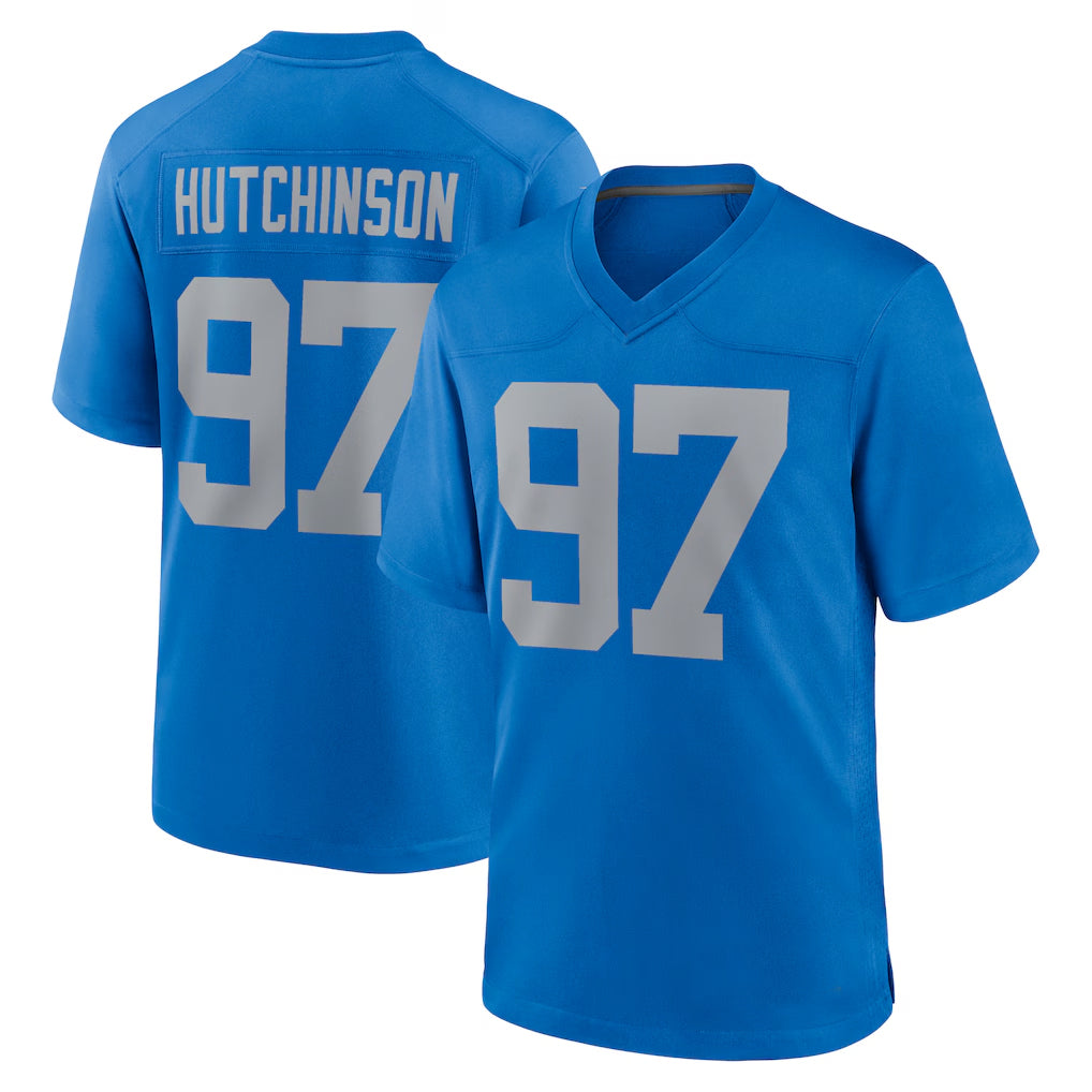 Parkc D.Lions #97 Aidan Hutchinson Player Blue Limited Throwback Vapor Untouchable Stitched Jerseys