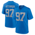 Parkc D.Lions #97 Aidan Hutchinson Player Blue Limited Throwback Vapor Untouchable Stitched Jerseys