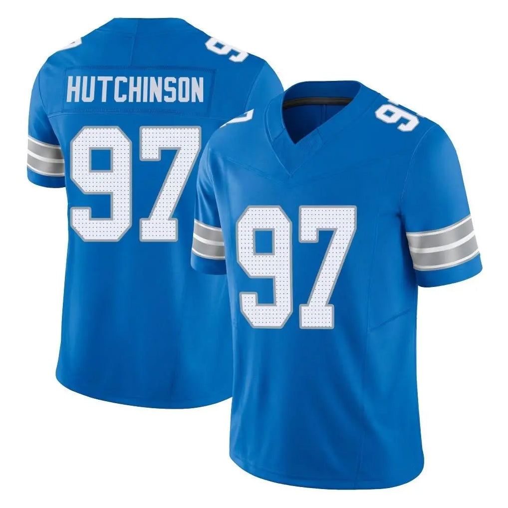 Parkc D.Lions #97 Aidan Hutchinson Player Blue Limited Vapor F.U.S.E. Alternate Home Game Stitched Jerseys