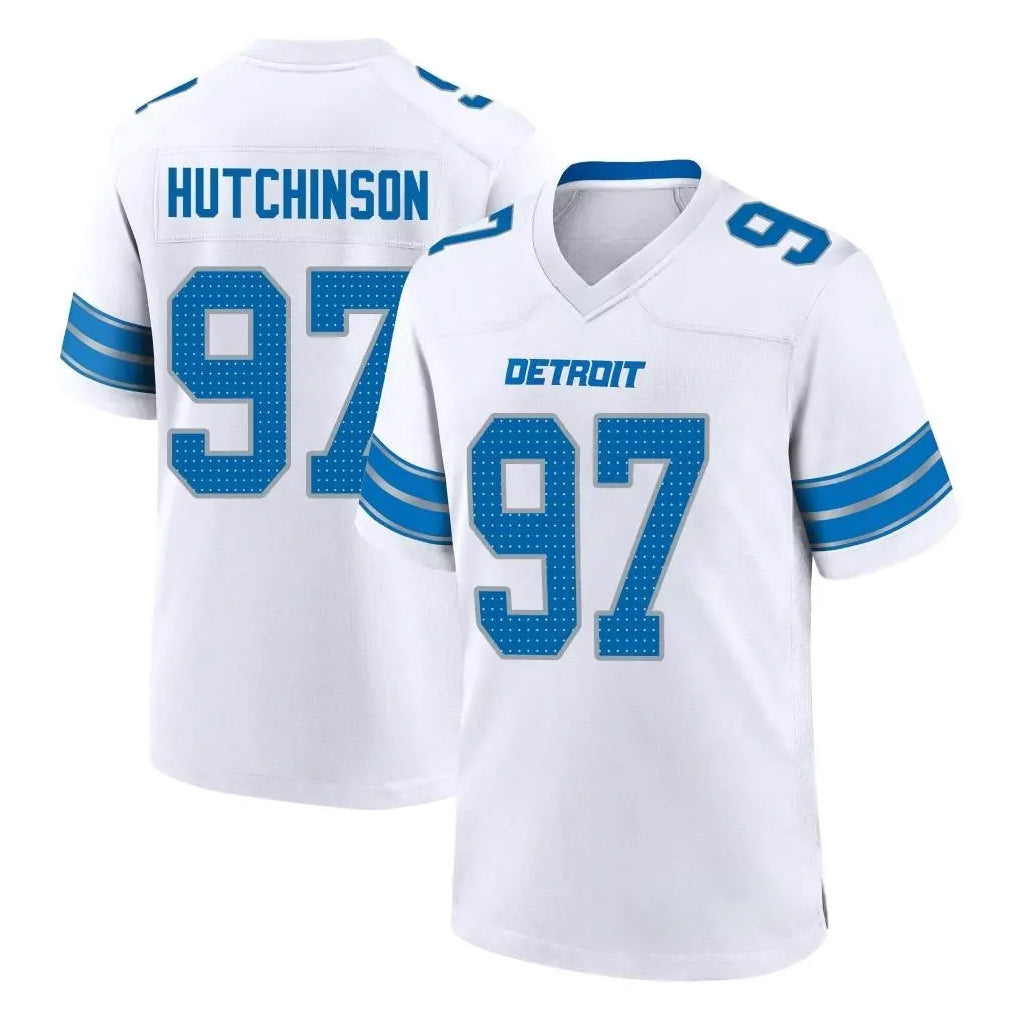 Parkc D.Lions #97 Aidan Hutchinson Player White Alternate Home Game Stitched Jerseys