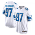 Parkc D.Lions #97 Aidan Hutchinson Player White Home Game Stitched Jerseys