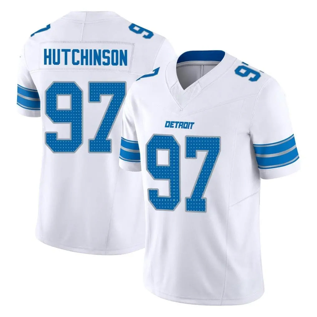 Parkc D.Lions #97 Aidan Hutchinson Player White Limited Vapor F.U.S.E. Alternate Home Game Stitched Jerseys