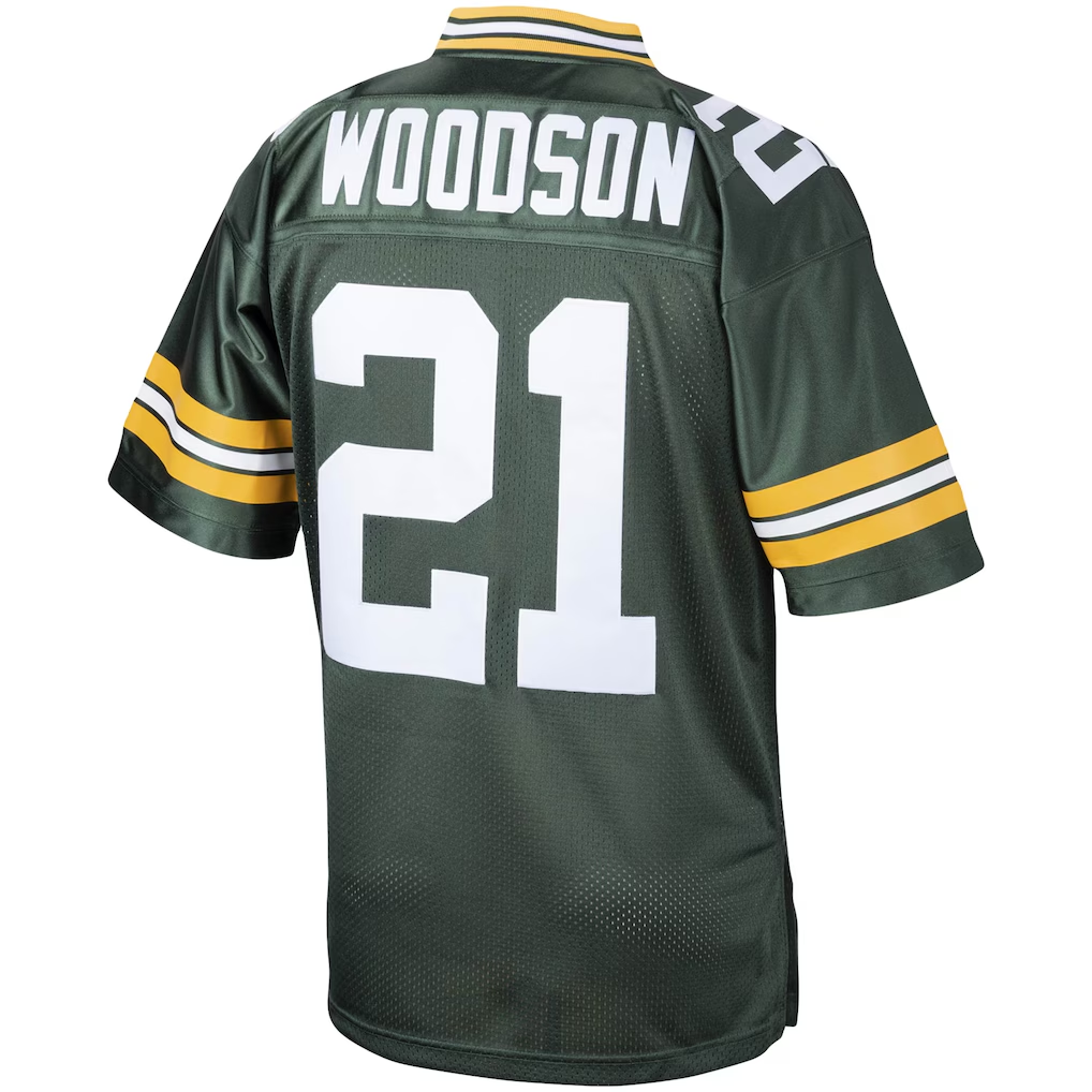 Parkc GB.Packers 2010 #21 Charles Woodson Mitchell & Ness Green Authentic Throwback Retired Player Jersey Stitched Puhic