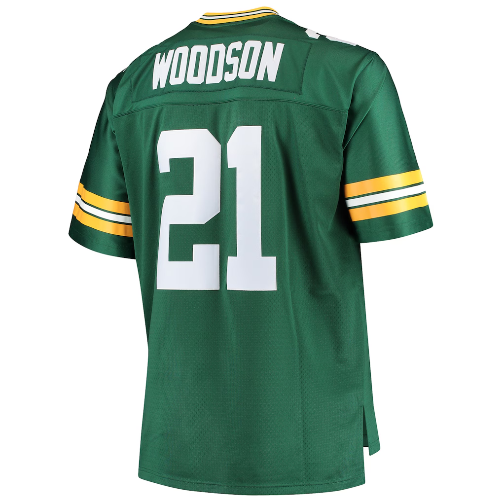 Parkc GB.Packers #21 Charles Woodson Mitchell & Ness Green Big & Tall 2010 Retired Player Replica Stitched Puhic Jersey