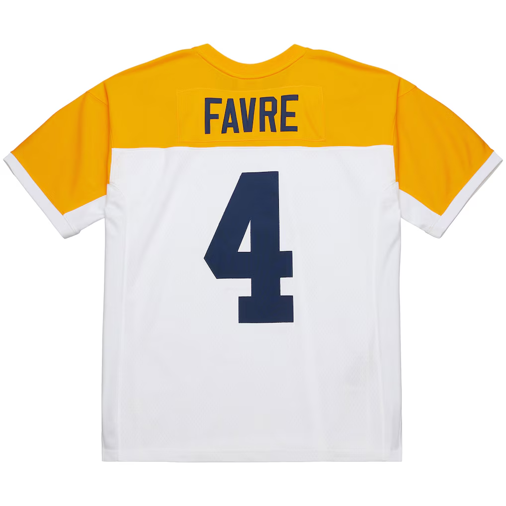 Parkc GB.Packers #4 Brett Favre Mitchell & Ness White 1994 Legacy Replica Stitched Puhic Jersey