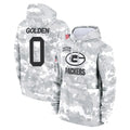 Parkc GB.Packers #0 Matthew Golden Player Arctic Camo Salute to Service Hoodies Limited Game Stitched Jerseys