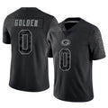 Parkc GB.Packers #0 Matthew Golden Player Black Reflective Limited Home Game Stitched Jerseys