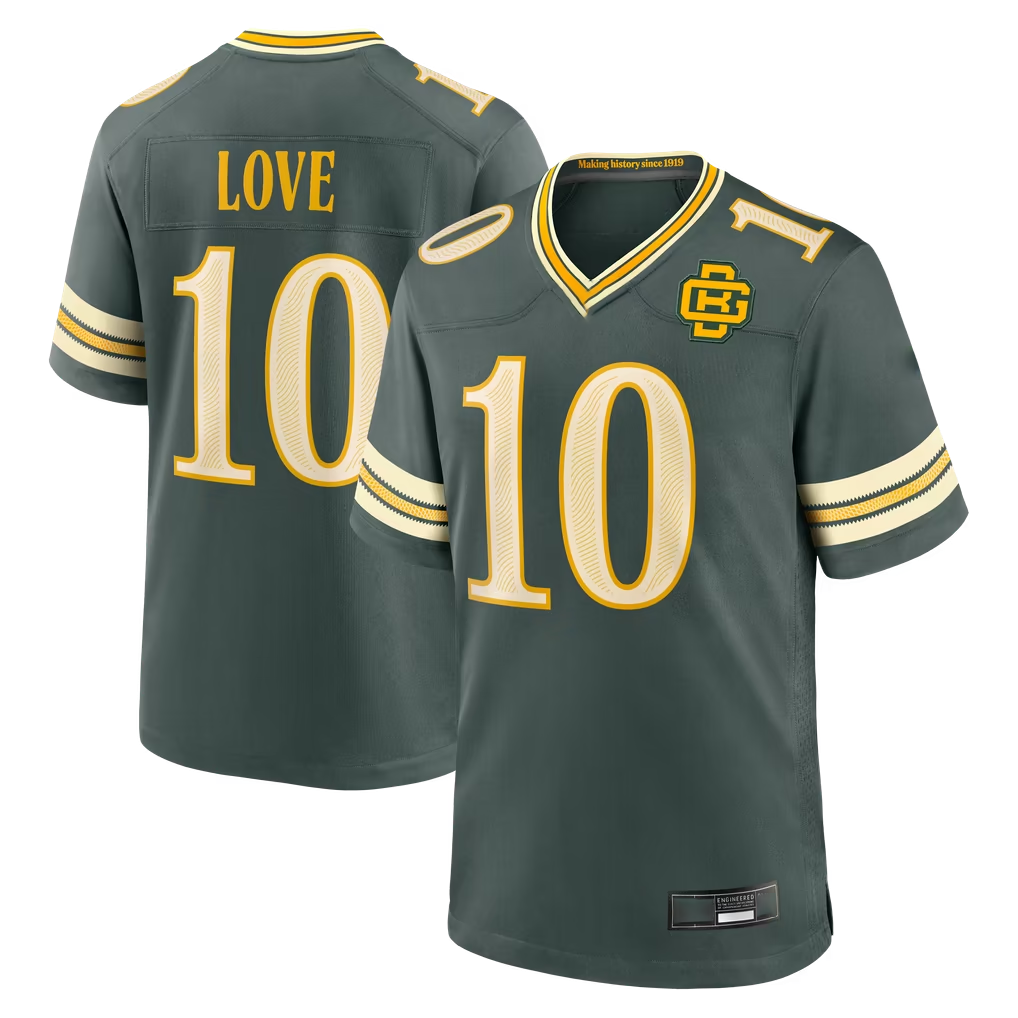 Parkc GB.Packers #10 Jordan Love Green 2026 Rivalries Collection Game Stitched Jerseys